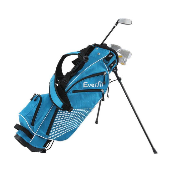 Everfit Golf Clubs Set Junior Right Handed Golf Wedges Iron Golf Stand Bag