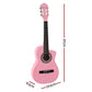 Alpha 34 Inch Classical Guitar Wooden Body Nylon String Beginner Kids Gift Pink