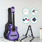 Alpha 34" Inch Guitar Classical Acoustic Cutaway Wooden Ideal Kids Gift Children 1/2 Size Purple with Capo Tuner