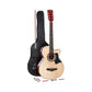 ALPHA 38 Inch Wooden Acoustic Guitar with Accessories set Natural Wood