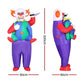 Inflatable Clown Costume Adult Suit Blow Up Party Fancy Dress Halloween Cosplay