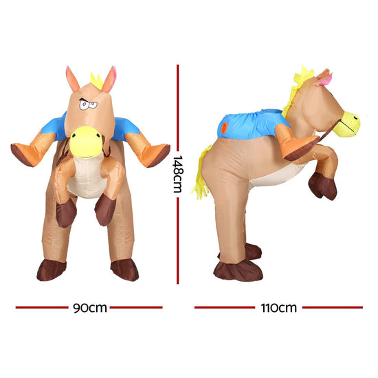 Inflatable Cowboy Costume Adult Suit Blow Up Party Fancy Dress Halloween Cosplay