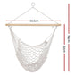 Gardeon Hammock Chair Outdoor Hanging Camping Mesh Indoor Cream