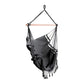 Gardeon Hanging Hammock Chair Outdoor Swing Hammocks Tassel Grey