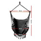 Gardeon Hanging Hammock Chair Outdoor Swing Hammocks Tassel Grey