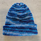 Cozy Blue Beanie with Pom Pom - Handmade Knit Winter Hat- Children Hat