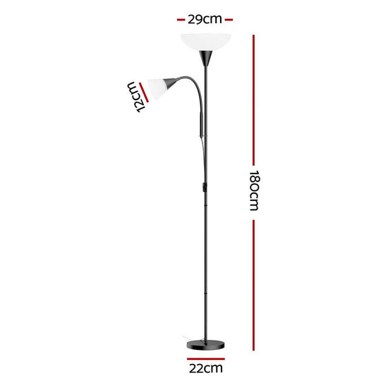 Artiss Floor Lamp Mother and Child Modern Home Living Room Office Reading Black