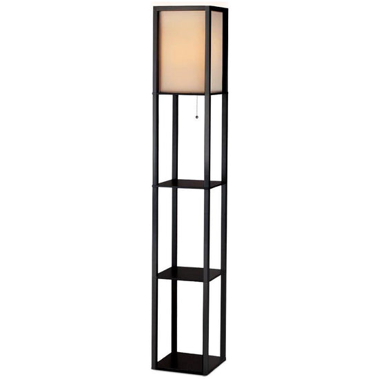 Artiss Floor Lamp 3 Tier Shelf Shelf Storage LED Light Stand Home Room Vintage Black