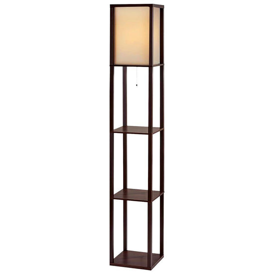 Artiss Floor Lamp 3 Tier Shelf Storage LED Light Stand Home Room Vintage Brown