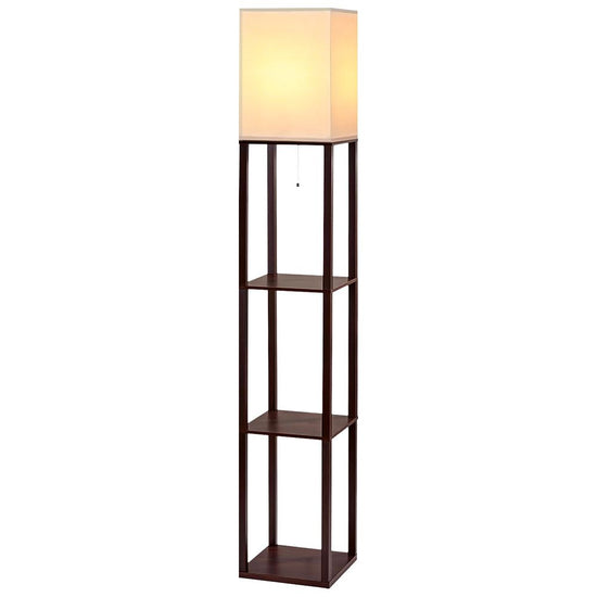 Artiss Floor Lamp 3 Tier Shelf Storage LED Light Stand Home Room Vintage White