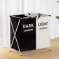 Artiss Laundry Basket Hamper Large Foldable Washing Clothes Storage 2 Sections