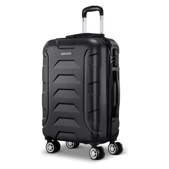 Wanderlite 20" 55cm Luggage Trolley Travel Suitcase Set TSA Hard Case Lightweight Strap