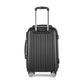Wanderlite 20" 55cm Luggage Trolley Travel Set Suitcase Carry On Hard Shell Case Sets Lightweight Black