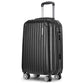 Wanderlite 24" 66cm Luggage Trolley Travel Set Suitcase Carry On Hard Case TSA Lock Lightweight Black