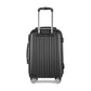 Wanderlite 24" 66cm Luggage Trolley Travel Set Suitcase Carry On Hard Case TSA Lock Lightweight Black