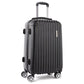 Wanderlite 28" 75cm Luggage Trolley Travel Set Suitcase Carry On Hard Case TSA Lock Lightweight Black