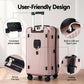 Wanderlite 28" Trunk Luggage Suitcase Travel 5 Wheels Type-C Port TSA Rose Gold