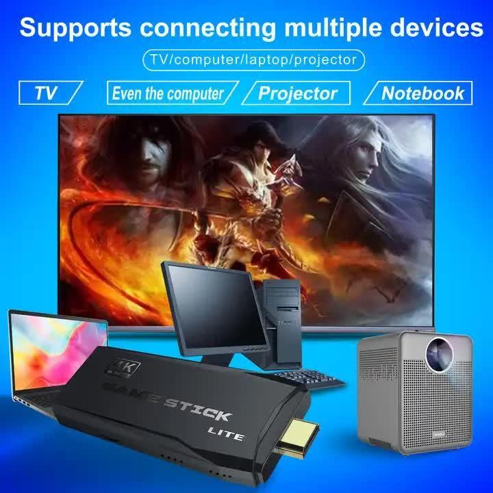 (M8 32G Built-in 10000+Games) 4K Wireless Retro HDMI Video Game Console with Dual Controllers - Supports Multiple Emulators - Magdasmall