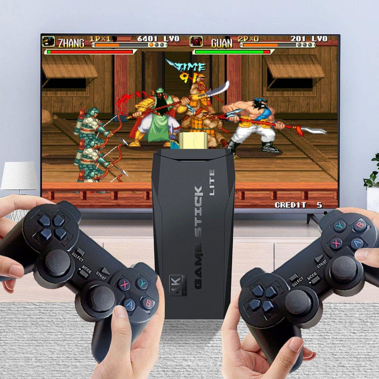 (M8 64G Built-in 20000+Games) 4K Wireless Retro HDMI Video Game Console with Dual Controllers - Supports Multiple Emulators - Magdasmall
