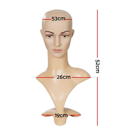 Embellir Female Mannequin Head Dummy Model Display Shop Stand Professional Use