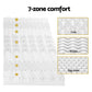 Giselle Bedding Memory Foam Mattress Topper 7-Zone Airflow Pad 8cm Single White