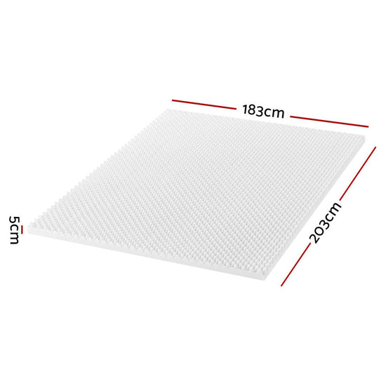 Giselle Bedding Memory Foam Mattress Topper Egg Crate 5cm King