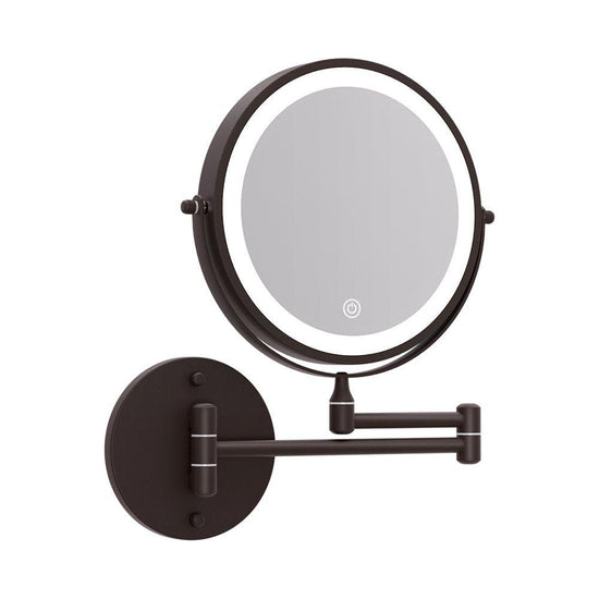 Embellir Extendable Makeup Mirror 10X Magnifying Double-Sided Bathroom Brown