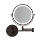 Embellir Extendable Makeup Mirror 10X Magnifying Double-Sided Bathroom Brown