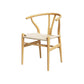 Artiss Dining Chair Wooden Rattan Seat Wishbone Back