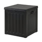 Gardeon Outdoor Storage Box 80L Container Lockable Garden Toy Tool Shed Black