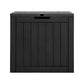 Gardeon Outdoor Storage Box 118L Container Lockable Indoor Garden Toy Tool Shed Black