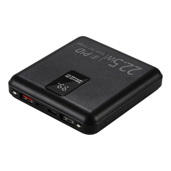 10000mAh Portable Power Bank PD22.5W Quick Charging Fast Charger for Phone Black