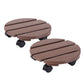 Gardeon 2PC Plant Carts HDPE Plant Caddy With Lockable Wheels Rolling Brown