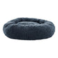 i.Pet Pet Bed Dog Cat 90cm Large Calming Soft Plush Bed Dark Grey