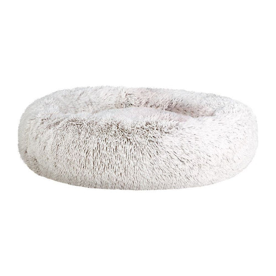 i.Pet Pet Bed Dog Cat 90cm Large Calming Soft Plush White Brown