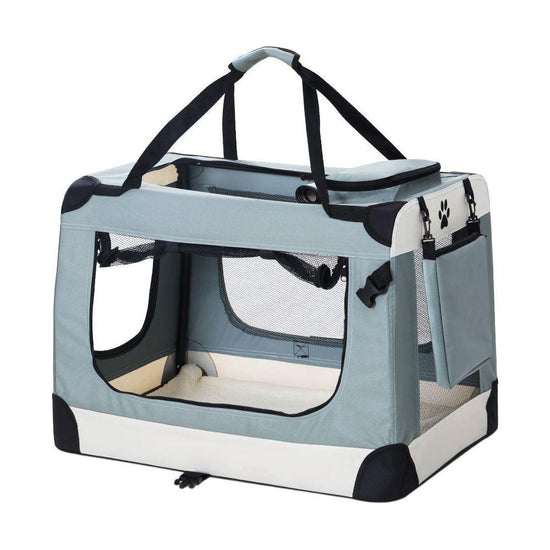 i.Pet Pet Carrier Soft Crate Dog Cat Travel 90x61CM Portable Foldable Car 2XL