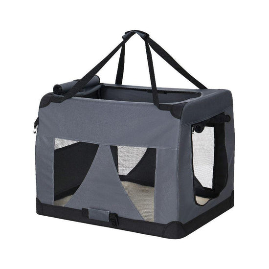 i.Pet Pet Carrier Soft Crate Dog Cat Travel 60x42CM Portable Foldable Car M