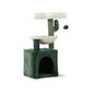 i.Pet Cat Tree 78cm Scratching Post Tower Scratcher Wood Condo House Bed Toys Green