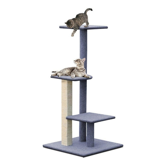 i.Pet Cat Tree 124cm Scratching Post Tower Scratcher Trees Wood Condo Board