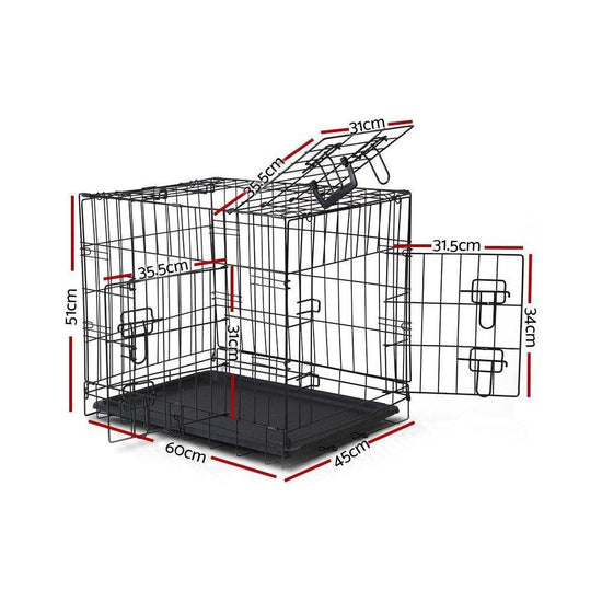 i.Pet 24" Dog Cage Crate Kennel 3 Doors