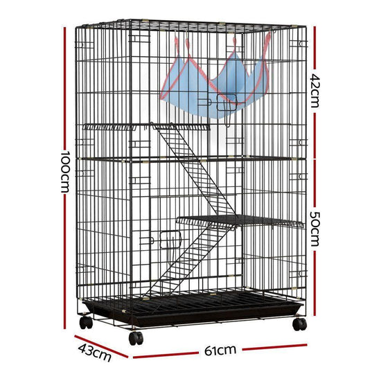 i.Pet Rabbit Cage 100cm Hutch 3 Level Indoor Guinea Pig Ferret