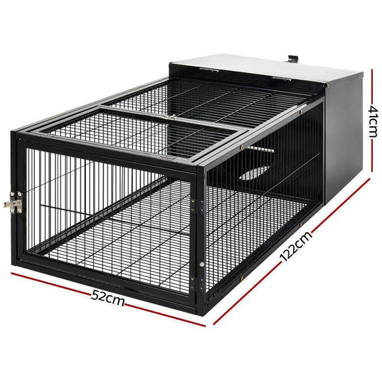 i.Pet Rabbit Cage 122x52cm Hutch Enclosure Carrier Metal