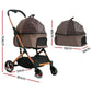 i.Pet Pet Stroller Dog Pram Large Cat Carrier Travel Foldable 4 Wheels Pushchair Double