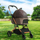 i.Pet Pet Stroller Dog Pram Large Cat Carrier Travel Foldable 4 Wheels Pushchair Double