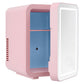 Glacio Mini Fridge Skincare Beauty Cooler Warmer LED Mirror 12V 220V Pink 4L