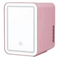 Glacio Mini Fridge Skincare Beauty Cooler Warmer LED Mirror 12V 220V Pink 4L