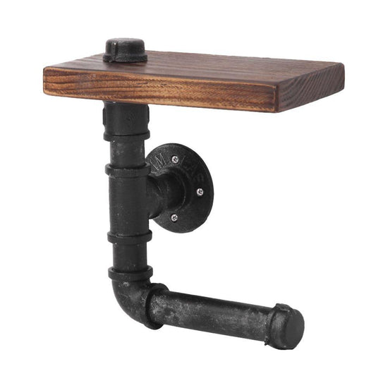 Artiss Floating DIY Pipe Shelf Toilet Paper Holder