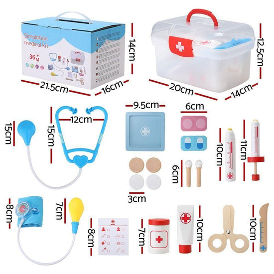 Keezi Kids Doctor Nurse Medical Case Pretend Play Set Stethoscope Medicine Toys