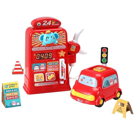 Keezi Kids Gas Petrol Station Pumper Pretend Play Toys Car Music Card Playset