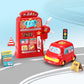 Keezi Kids Gas Petrol Station Pumper Pretend Play Toys Car Music Card Playset